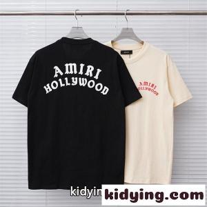 カレッジ風プリント 定番人気 ストリートカジュアル AMIRI アミリ コピー 半袖Tシャツ 旬顔デザインkidying26v41b0v