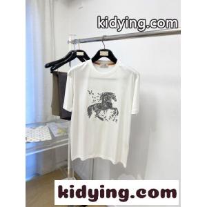 ホースモチーフ クルーネック 半袖Tシャツ エルメス コピーブランド Tシャツ 偽物 ホワイトkid26zC4vuq