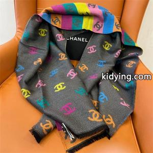 chanel コピーブランド（シャネル コピーブランド）2026年冬新作 ラグジュアリー カシミヤ混マルチカラー ロゴ ジャカード大判ストール / レディース＆ユニセックスkidying26a41Xfi