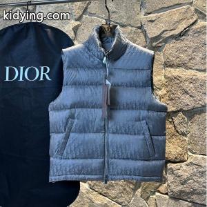 ダークグレー 老花 ダウンベスト 2026秋冬ウォーマー ディオール コピー dior コピー スーパーコピー 高品質kidying26rWX59f