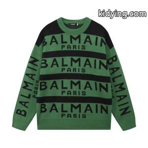 グリーン 满印ロゴ ニットセーター バルマン コピーブランド balmain コピーブランド スーパーコピー 秋冬カラフルトレンディkidying261Xjeyy