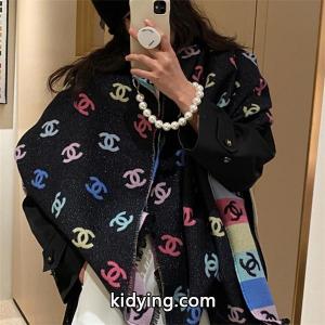 chanel スーパーコピー シャネル スーパーコピー　2026秋冬新作 マルチCCロゴ 大判ストール／マフラー ブラック系kidying26n4Lr0D
