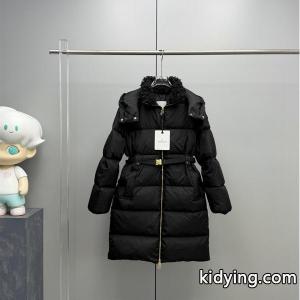 ブラックロングダウン ベルト & フリース襟 秋冬エレガント モンクレール コピー コピーコート moncler コピー レディースkidying26DGLvSj
