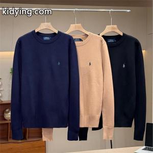 POLO RALPH LAUREN 偽物 秋冬シンプル保温 定番 ネイビー × ベージュ × ブラック 円领 ニットセーター ポロラルフローレンkidying26jqCaCi
