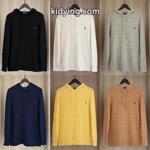 ブラック × ホワイト × グレー 6 色 連帽 麻花纹 ニット ポロラルフローレン POLO RALPH LAUREN コピー 秋冬復古多色 定番kidying26KDmmaC
