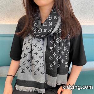Louis vuitton コピー ルイ・ヴィトン 限定リバーシブル カシミヤシルクマフラー 48×200cmkidying26uSn8zy