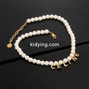 2026秋冬 パール＆ゴールドロゴエレガントチョーカーネックレス celine スーパーコピー セリーヌ スーパーコピー 偽物kidying26XfyGDq