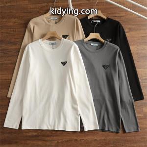 prada コピーブランド コピー 長袖Tシャツ 上品 エレガント シンプル ベージュ プレミアム プラダ コピーブランドkidying26viG9bm