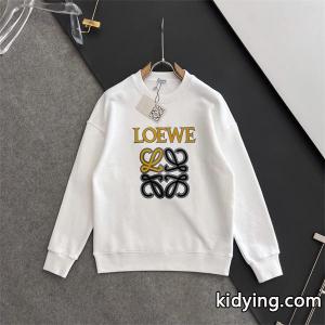loewe コピー ロエベ コピー コピー スウェット ホワイトロゴ刺繍デザイン 柔らかく上品で秋冬定番トップスkidying2685vGPr