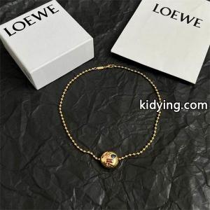 上品ゴールドが魅力 loewe コピー ロエベ コピー 偽物 ネックレス ラウンドモチーフ 高級感たっぷりkidying26Tv45fq