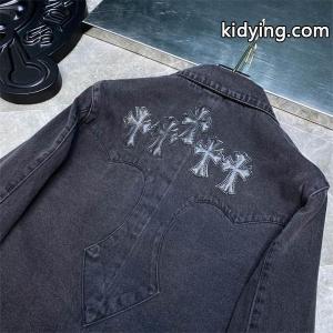 CHROME hearts コピー スーパーコピー モダン 高品質 ブラックデニムシャツ シンプルデザイン クロムハーツ コピーkidying26Lzu0Pr