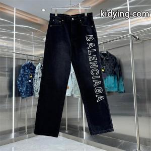 バレンシアガ コピー コピー デニムパンツ ブラック ロゴプリント ワイドシルエット ストリート balenciaga コピーkidying26a8TXDy