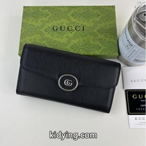 gucci コピー スーパーコピー 長財布 高品質 ブラックレザー GGロゴ付き 上品 エレガント グッチ コピーkidying26zGPX5z
