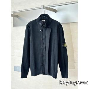 ストーンアイランド コピー ニット カーディガン 高級 人気 ブラック 新登場 STONE ISLANDkidying26CuyGXz