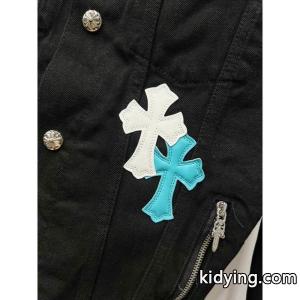 クロムハーツ コピー スーパーコピー 高級 洗練 デニムジャケット クロスパッチ ボア襟 CHROME hearts コピーkidying26eWXrCq