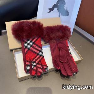 burberry コピー バーバリー コピー コピー 激安 レディース グローブ チェック柄 ファー付き ウール 保温 冬 新作 エレガントデザインkidying264fqmKz