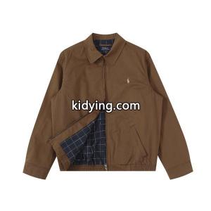 POLO Ralph Lauren コピー 激安 ラルフローレン 哈林顿ジャケット メンズ レディース兼用 ブラウン 綿100% 刺繍ロゴ RL12168 カジュアル アウター 易梦玲同款kidying26SvGvSn