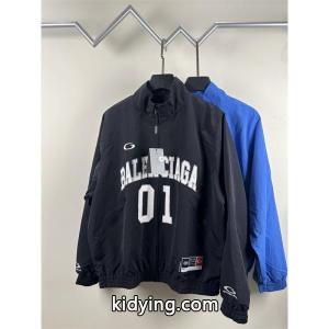 バレンシアガ コピー コピー ジャケット ブルー ナンバープリント デザイン スポーツスタイル カジュアル アウター balenciaga コピーkidying268bOfGz