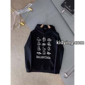 balenciaga コピーブランド コピー パーカー ブラック スニーカーグラフィック プリント フーディ バレンシアガ コピーブランドkidying26PbGvia