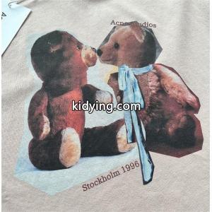 Acne Studios コピー 激安 アクネステュディオズ テディベアプリント ロングスリーブTシャツ メンズ レディース兼用 長袖 カジュアル トップス 春秋新作 かわいいkidying26fW1nGn