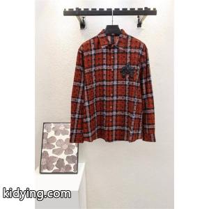 クロムハーツ コピー スーパーコピー お洒落 上質 チェックシャツ クロス刺繍 カジュアル CHROME hearts コピーkidying2659Tfqm