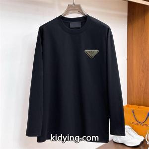 プラダ スーパーコピー スーパーコピー 長袖Tシャツ ブラック  カジュアル モードスタイル 新登場 prada スーパーコピーkidying26W9ru8r