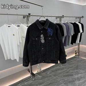 CHROME hearts コピー コピー 高級 クラシック デニムジャケット クロス刺繍 ストリートスタイル クロムハーツ コピーkidying26a4bCGj
