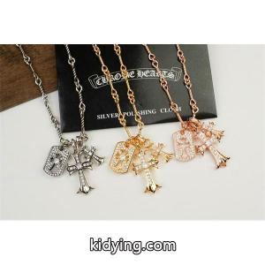 CHROME hearts スーパーコピー 偽物 魅惑的 華奢 シルバーネックレス クロス＆プレートセット クロムハーツ スーパーコピーkidying26CW5jye