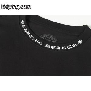 CHROME hearts スーパーコピー コピー カジュアルリッチ モノトーンデザイン 長袖Tシャツ バッククロスロゴ クロムハーツ スーパーコピーkidying26fayuaC