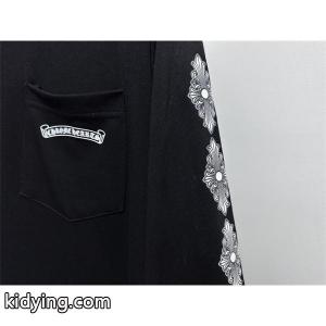 クロムハーツ コピー コピー クラシックエレメント ブラック長袖Tシャツ バッククロスデザイン CHROME hearts コピーkidying26PzeaSf