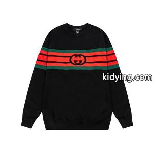 グッチ コピー スーパーコピー クラシックライン ブラック ニット セーター レッド＆グリーン かっこいい gucci コピーkidying2659zyCa