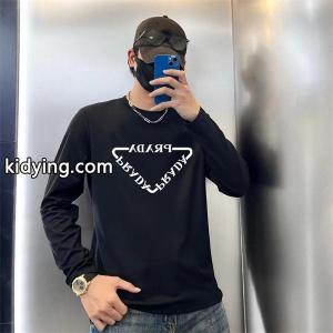 prada コピー スーパーコピー 長袖Tシャツ 大胆 クール ストリート ブラック かっこいい プラダ コピーkidying26qe0D8n