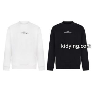 メゾン マルジェラMM6トレーナコピーシンプルロゴスウェット 無地 Maison Margielaクルーネック  ユニセックス ホワイト/ブラックkidying26mi0LTv