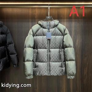 LOUIS vuitton コピー 偽物 カジュアル グレー モノグラム ダウンジャケット フード付き ルイヴィトン コピーkidying26u89niu