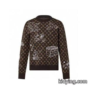 LOUIS vuitton コピー 偽物 クラシック 豪華 モノグラム グラフィック ニット セーター ルイヴィトン コピーkidying26m8DKzm