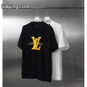 低価格で販売するLOUIS vuitton スーパーコピールイヴィトン スーパーコピー激安通販メンズプリントされたトップス半袖クルーネックTシャツブラック、ホワイト2色kidying26nKXH1n