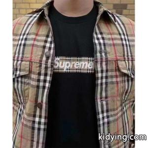 Tシャツ コピー シュプリーム ブランド コピー supreme ブランド コピー 22 SS burberry ブランド コピー Box Logo Tee BBRバーバリー ブランド コピー連名クルーネック半袖 半袖 2色入 着心地よいkidying26iKDa4n