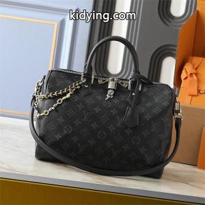 LOUIS vuitton コピー コピー バッグ モノグラム チェーン付き スピーディー ブラック ルイヴィトン コピーkidying26OzWzme