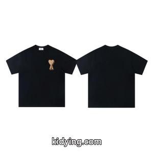新作入荷アミ パリス半袖tシャツコピーAMI PARIS ハート刺繍ロゴおしゃれクルーネックkidying261PrqKn