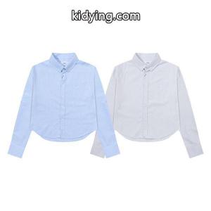 アミ パリスコピー AMI PARIS シャツ レディース  長袖 ストライプ ライトブルー 上品kidying26rCKrum