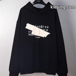 Maison Margiela 偽物 パーカー テープロゴ デザイン カレンダープリント ブラック マルジェラkidying26jue8fe