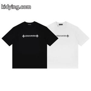 ベーシックスタイルのCHROME hearts スーパーコピークロムハーツ スーパーコピーコピーの男女兼用のクルーネック半袖Tシャツファッション通販品kidying26LzmG1f