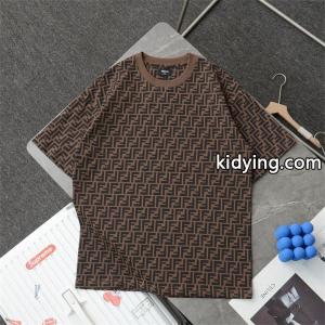 フェンディ コピー 激安カジュアル綿生地シンプル半袖 VIP価格&fendi コピー&大人気　FFラインTシャツkidying26DGbWzC