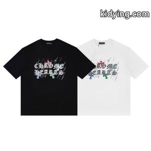 軽量感抜群のCHROME hearts ブランド コピークロムハーツ ブランド コピーコピーメンズクルーネック半袖Tシャツトップスkidying268je0na