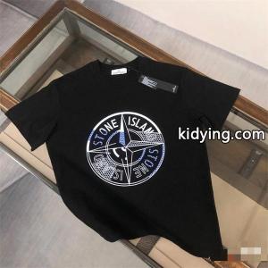 ストーンアイランド コピー Tシャツ ブラック グラフィックプリント 赤白デザイン メンズ ファッションSTONE ISLANDスーパーコピーブランド激安通販 専門店kidying26WvqqyC