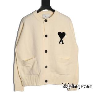 AMI PARIS アミ パリス コピー 2026秋冬必須 クリーム プレミアム 柔軟 ニットカーディガンkidying264nOLzu