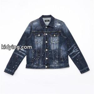 Dsquared2 ブランド コピー 激安 デニムジャケット メンズ Gジャン ヴィンテージ加工 スプラッシュペイント カジュアル アウターkidying260vOvCi