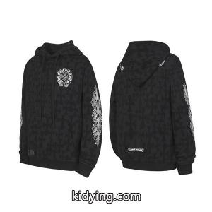 クロムハーツ コピー コピー Chrome hearts コピー パーカー プレミアム品質 ブラック フラワーモチーフ袖 上質素材 2026秋冬準備kidying26nueKDy