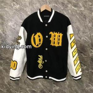 ブラック × イエロー ベースボールジャケット Off-white コピー オフホワイト コピー スーパーコピー 2026秋冬 数量限定kidying26Caq8fe