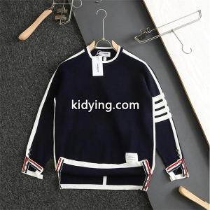 トムブラウン コピー Thom browne コピー スーパーコピー 2026秋冬高級感 注目 人気 ネイビー 白边装饰 季節限定 円领 セーターkidying26ObOr4j
